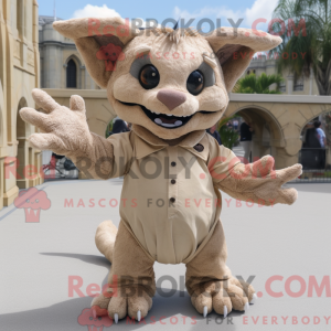 Mascot character of a Tan...
