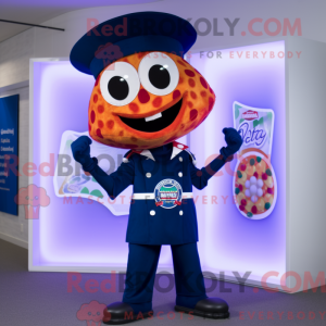 Mascot character of a Navy...