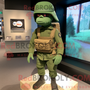 Mascot character of a Green...