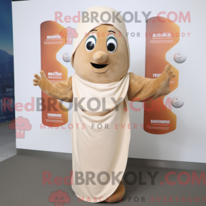 Mascot character of a Beige...