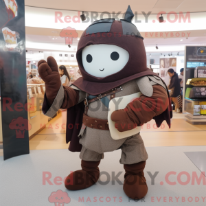 Mascot character of a Brown...