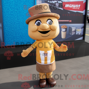 Mascot character of a Brown...