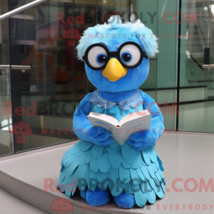 Mascot character of a Blue...