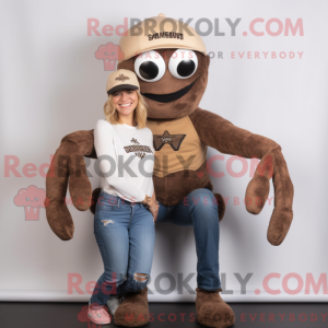 Mascot character of a Brown...