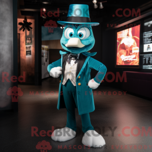 Mascot character of a Teal...