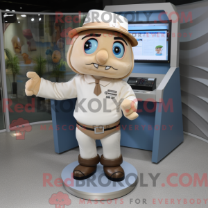 Mascot character of a Beige...