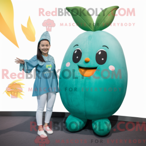 Mascot character of a Teal...