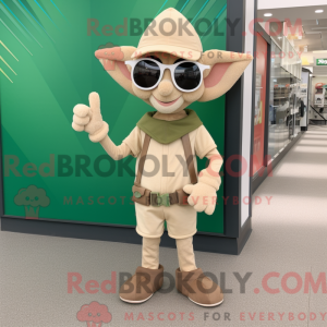 Mascot character of a Tan...