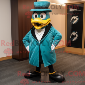 Mascot character of a Teal...