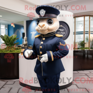 Maskot-karakter av en Navy...