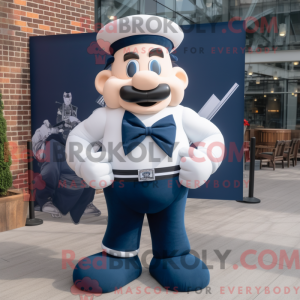 Maskot-karakter av en Navy...