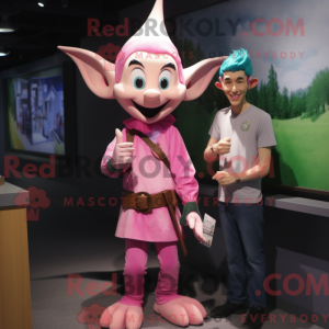 Mascot character of a Pink...