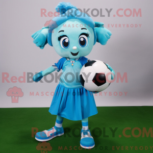 Mascot character of a Cyan...