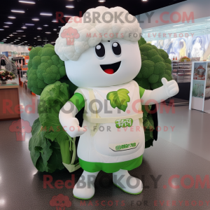 Maskot karakter af en hvid...