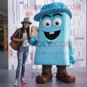Mascot character of a Cyan...