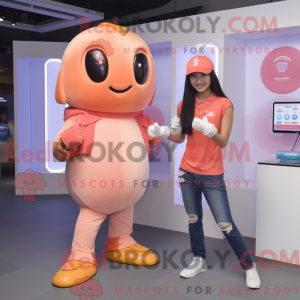 Mascot character of a Peach...