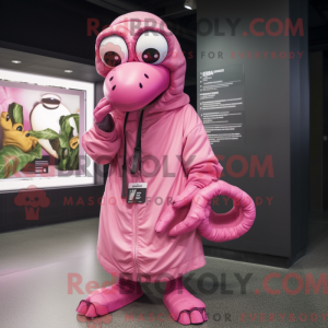 Mascot character of a Pink...