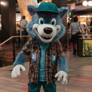 Postava maskota Teal Wolf...