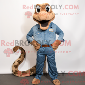 Mascot character of a Brown...