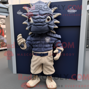 Mascot character of a Navy...