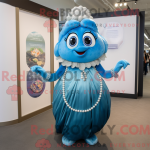 Mascot character of a Blue...