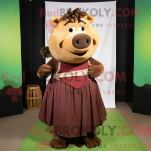 Mascot character of a Brown...