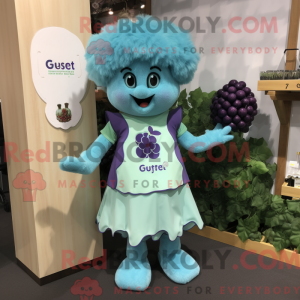 Mascot character of a Cyan...