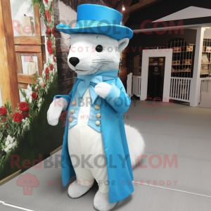 Sky Blue Marten maskot...