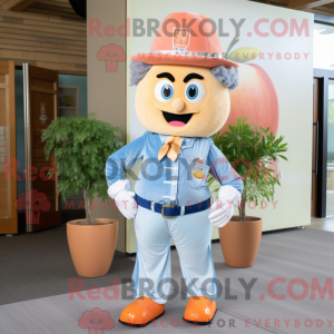 Mascot character of a Peach...