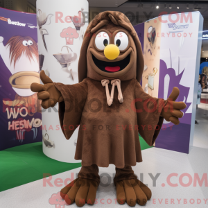 Mascot character of a Brown...