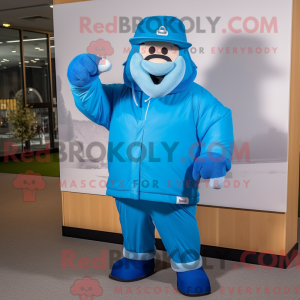 Mascot character of a Blue...
