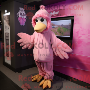 Mascot character of a Pink...