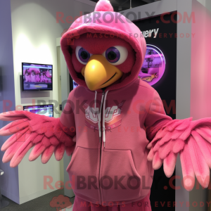 Mascot character of a Pink...
