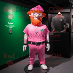 Roze Leprechaun mascotte...