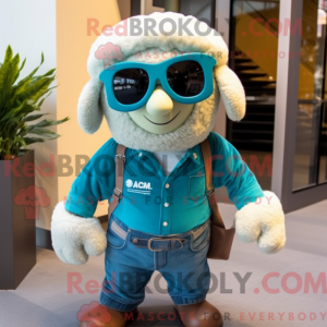 Mascot character of a Teal...