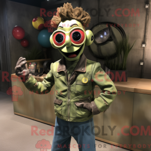 Mascot character of a Olive...