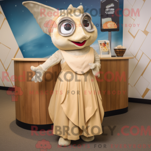 Mascot character of a Beige...