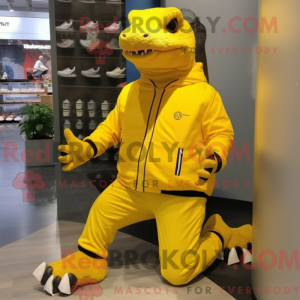 Maskottchen eines gelben...
