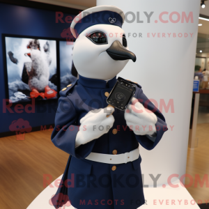 Mascot character of a Navy...