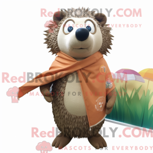 Mascot character of a Brown...