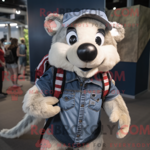 Mascot character of a Beige...