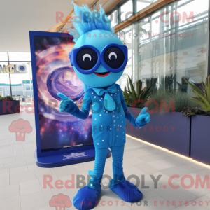 Mascot character of a Blue...