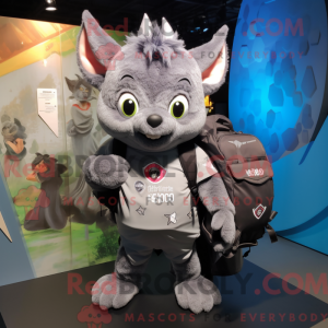 Maskottchen einer grauen...