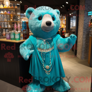 Personaje mascota de un oso...