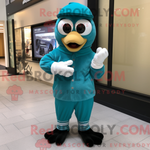 Mascot character of a Teal...