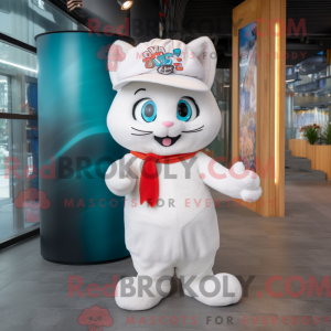 Maskot karakter af en hvid...