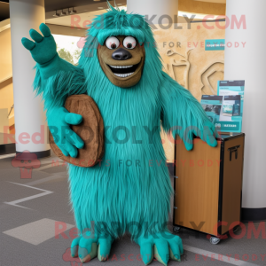 Mascot character of a Teal...