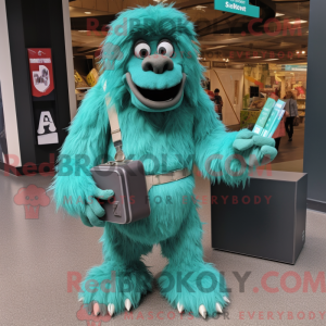 Mascot character of a Teal...