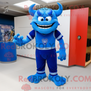 Mascot character of a Blue...