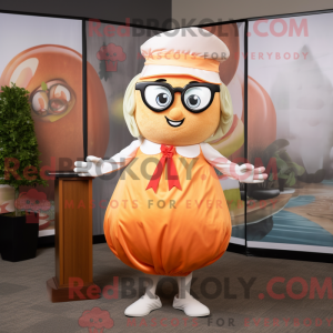 Mascot character of a Peach...